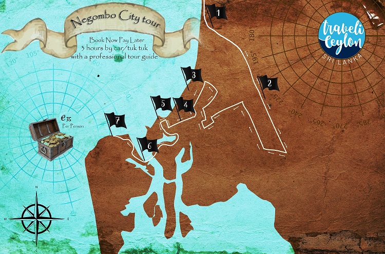 Negombo city tour map